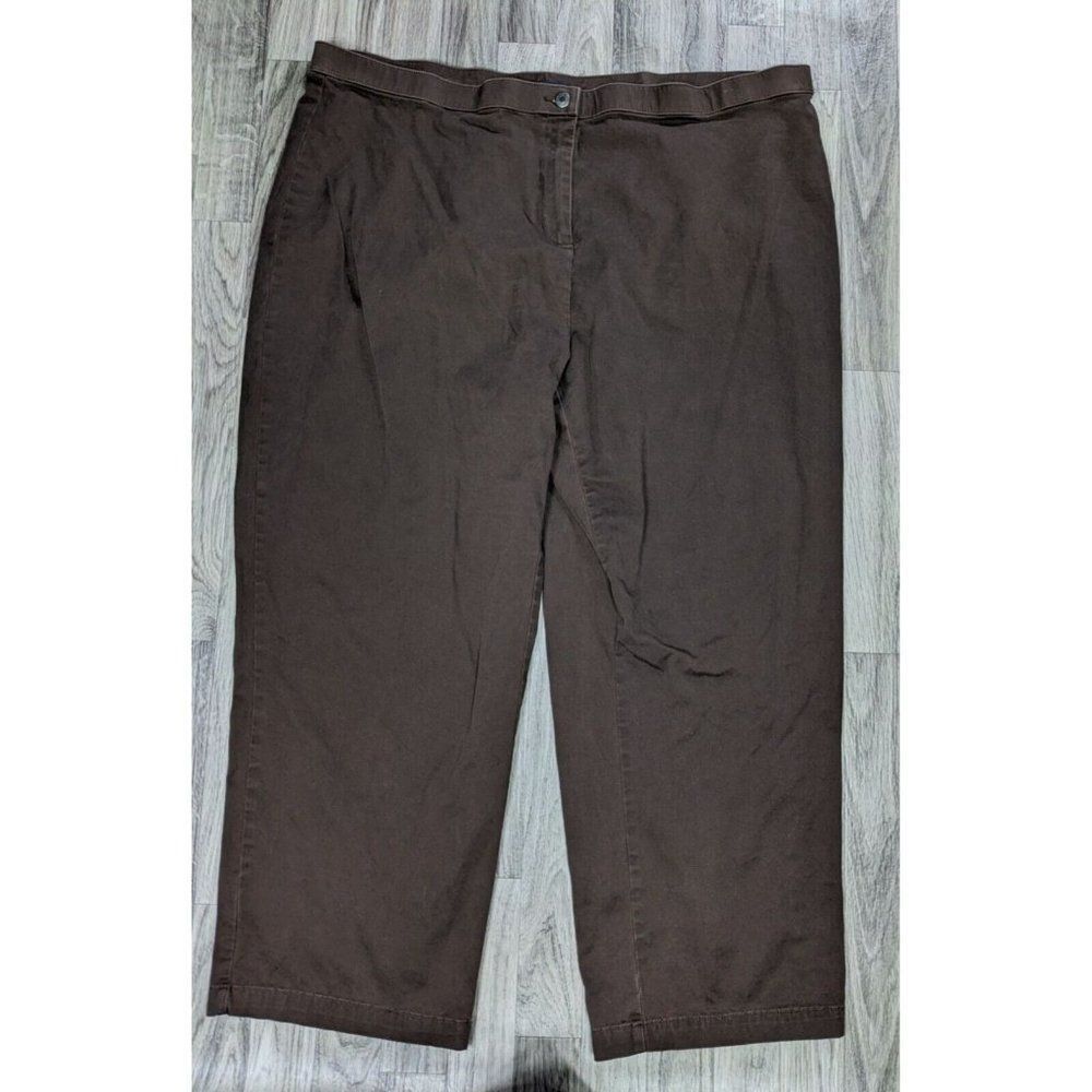 (3/$35) Westbound Womens Size 24W‎ Short Tapered Leg Brown Pants